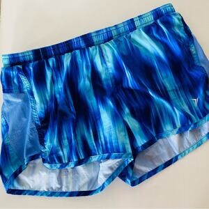 OLD NAVY ACTIVE Blue White Abstract Geometric Print Running Workout Shorts S